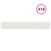 vidaXL Bordure de Pelouse 10 pc 15 x 103 cm Acier lamin&eacute; &agrave; froid Blanc