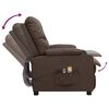 vidaXL Fauteuil électrique de massage Marron Tissu