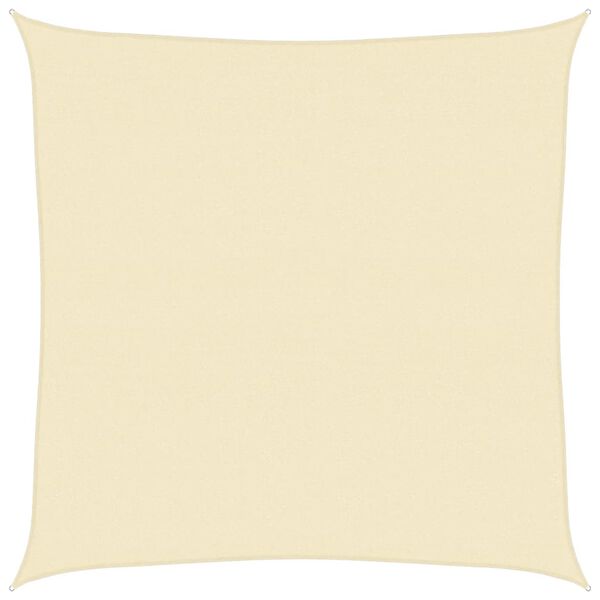 vidaXL Voile d'ombrage 160 g/m&sup2; Cr&egrave;me 4x4 m PEHD