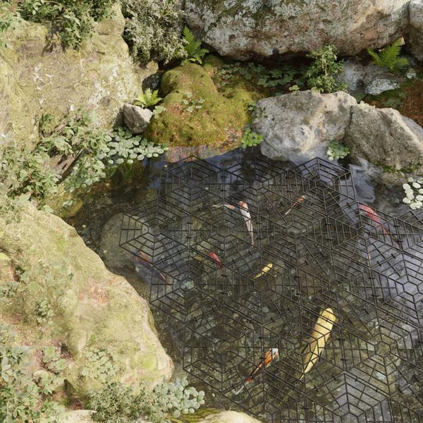 vidaXL Protection d'&eacute;tang 40 pcs Noir Polypropyl&egrave;ne