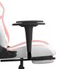 vidaXL Chaise de jeu de massage avec repose-pied Blanc&Rose Similicuir