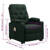 vidaXL Fauteuil de massage Vert fonc&eacute; Tissu