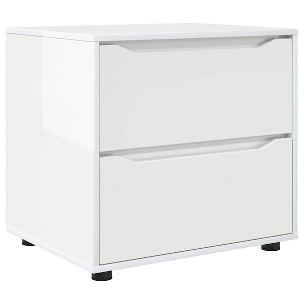 vidaXL Armoire de rangement Blanc brillant 60 x 48 x 57 cm