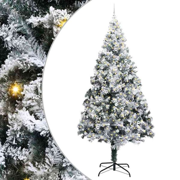 vidaXL Sapin de No&euml;l avec 300 LED avec support Vert 300 cm PVC