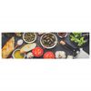 vidaXL Tapis de cuisine lavable impression vin d&icirc;ner 45x150 cm velours
