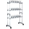 vidaXL &Eacute;tag&egrave;re &agrave; chaussures avec roulettes Argent&eacute; 66x27x100 cm