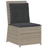 vidaXL Canap&eacute; inclinable de jardin coussins gris clair r&eacute;sine tress&eacute;e