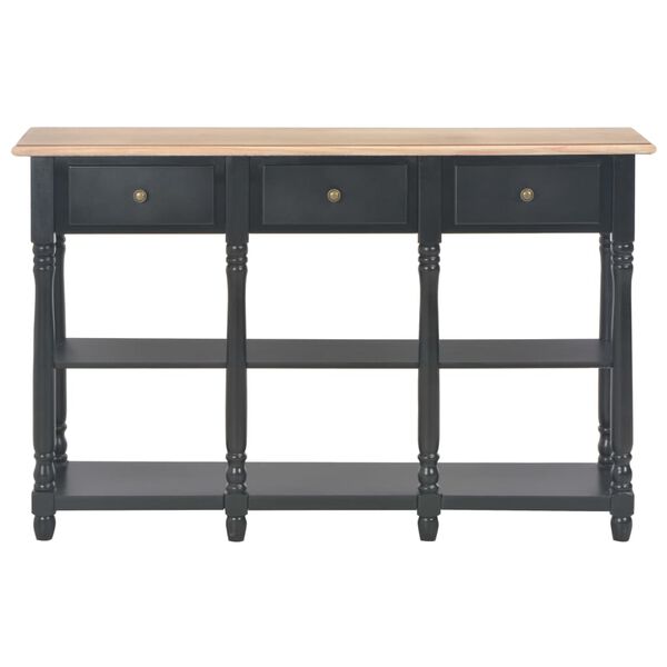 vidaXL Table console Noir 120x30x76 cm MDF