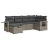 vidaXL Salon de jardin 6 pcs avec coussins gris r&eacute;sine tress&eacute;e