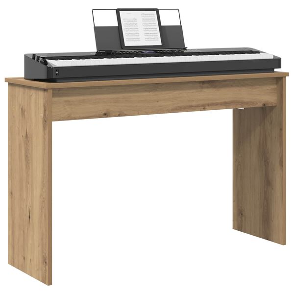 vidaXL Stand de clavier Ch&ecirc;ne artisanal 100 x 32 x 64 cm