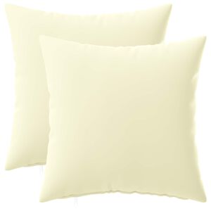 vidaXL Housse de coussin 2 pcs HEERLEN Cr&egrave;me 30 x 30 cm Polyester