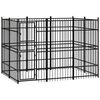 vidaXL Chenil d'ext&eacute;rieur pour chiens Acier 5,53 m&sup2;