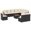 vidaXL Salon de jardin 11 pcs avec coussins noir r&eacute;sine tress&eacute;e