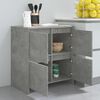 vidaXL Buffets 2 pcs Gris b&eacute;ton 70x41x75 cm Bois d'ing&eacute;nierie