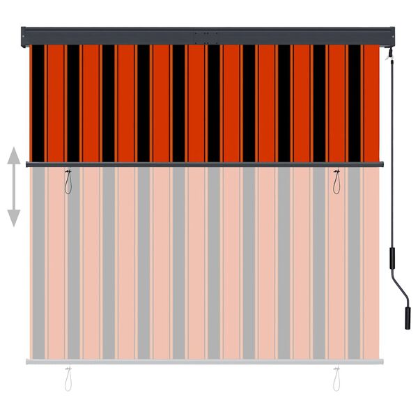 vidaXL Store roulant d'ext&eacute;rieur 160x250 cm Orange et marron