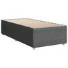 vidaXL Sommier &agrave; lattes de lit avec matelas Gris fonc&eacute; 80x200 cm Tissu