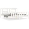 vidaXL Cadre de lit sans matelas blanc bois massif de pin