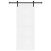 vidaXL Porte coulissante Blanc 83 x 211 cm Pin massif