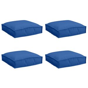 vidaXL Coussin 4 pcs Bleu royal 40 x 40 x 8 cm Tissu Oxford