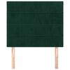 vidaXL Tête de lit Vert foncé 80x5x118/128 cm Velours