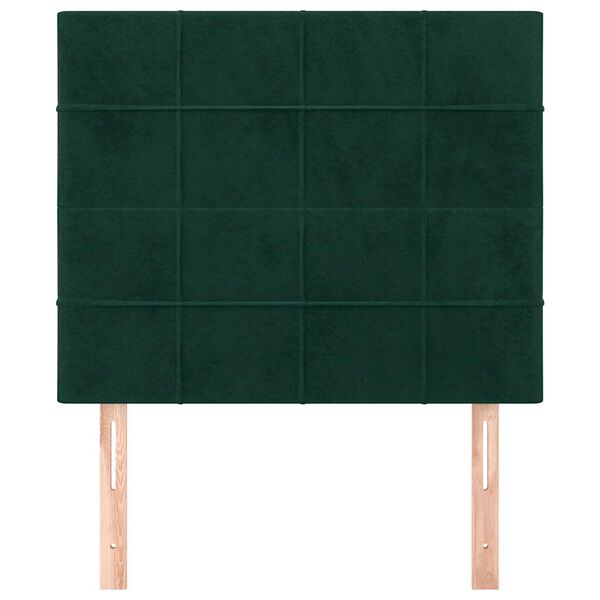 vidaXL Tête de lit Vert foncé 80x5x118/128 cm Velours