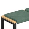 vidaXL Coussin de banc 4 pc Velours Vert Mer Profondeur 35 cm