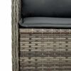 vidaXL Banc de jardin avec coussin 2 pcs Gris Poly rotin