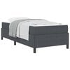 vidaXL Cadre de lit avec matelas Gris fonc&eacute; 90 x 200 cm tissu