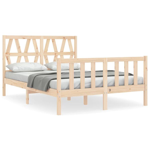 vidaXL Cadre de lit sans matelas 140x190 cm bois de pin massif