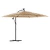 vidaXL Parasol de jardin avec m&acirc;t en acier marron 246x246x230 cm