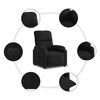 vidaXL Fauteuil inclinable électrique noir tissu microfibre