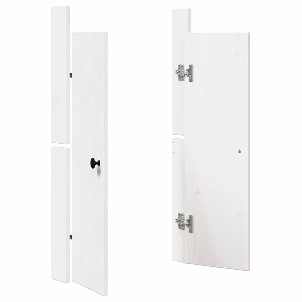 vidaXL Porte de cuisine 2 pcs Blanc 50 x 9 x 82 cm Bois de pin massif