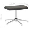 vidaXL Chaise de relaxation avec tabouret Gris fonc&eacute; Velours et PVC