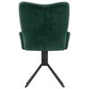 vidaXL Chaises pivotantes &agrave; manger lot de 2 Vert fonc&eacute; Velours