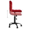 vidaXL Chaises à manger pivotantes lot de 2 rouge bordeaux velours
