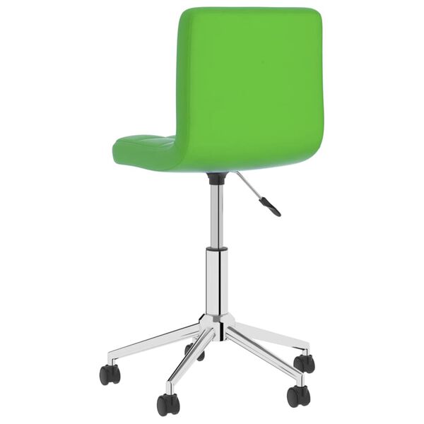 vidaXL Chaise pivotante de salle &agrave; manger Vert Similicuir