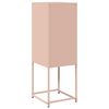 vidaXL Buffet rose 36x39x107 cm acier laminé à froid