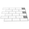 vidaXL Carreau de m&eacute;tro 20 pcs Blanc gris 30,5 x 30,5 cm