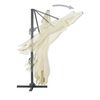 vidaXL Parasol de jardin d&eacute;port&eacute; avec m&acirc;t en aluminium 400 x 300 cm Sable
