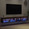 vidaXL Ensemble meuble TV avec LED 2 pcs Bois ancien 100 x 30 x 30 cm