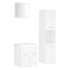 vidaXL Ensemble de meubles de salle de bain Blanc Agglom&eacute;r&eacute;