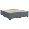 vidaXL Cadre de lit sans matelas gris fonc&eacute; 200x200 cm velours