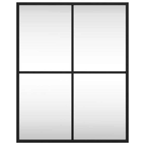 vidaXL Miroir mural noir 40x50 cm rectangulaire fer
