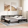 vidaXL Lit coulissant sans matelas noir 2x(90x200) cm