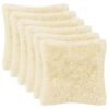 vidaXL Housse de coussin 6 pcs HEERLEN Cr&egrave;me 50 x 50 cm Fleece PV