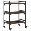 vidaXL Chariot de cuisine chêne marron 50x35x75,5 cm bois d'ingénierie