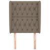 vidaXL T&ecirc;te de lit avec oreilles Taupe 83x23x118/128 cm Tissu