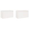 vidaXL Armoires murales 2 pcs Blanc 60x30x35 cm Bois de pin massif