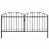 vidaXL Portail de cl&ocirc;ture ASSEN &agrave; double porte avec arc en acier 400x200 cm