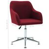 vidaXL Chaises pivotantes à manger lot de 2 rouge bordeaux tissu